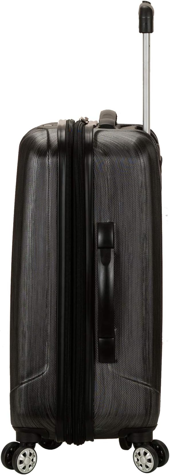 Rockland Melbourne Hardside Expandable Spinner Wheel Luggage, Metallic, Carry-On 20-Inch