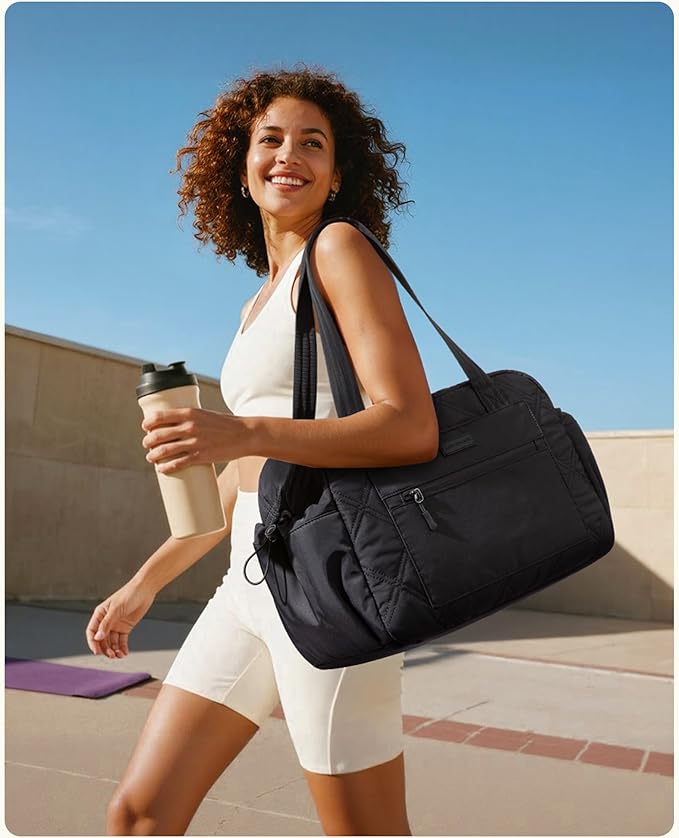 LOVEVOOK Gym Bag for Women, Lightweight Travel Duffle Bag with Wet Pocket, Personal Item Carry On Weekender Overnight Bags for Woman Gym, Yoga, Hospital, Weekend Trips