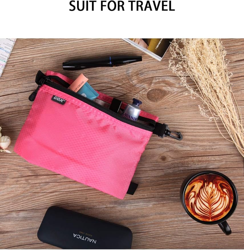 GOX Small Toiletry Bag for Men Bulk Cosmetic Bag Dopp Kit Carry On Zipper Pouch Organization Nylon Small Packing Sack Water Repellent