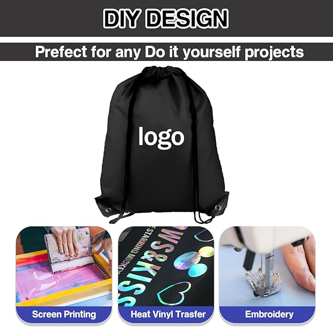 Drawstring Backpack 20Pcs Drawstring Bags, Draw String Back Bag Drawstring Bags Bulk for Sports, Gym, Travel, Swimming, Beach (6 Colors)