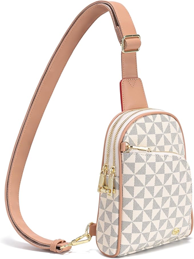 INICAT RFID Blocking Sling Bag, Anti Theft Crossbody Bag for Women, Travel Fanny Pack Style Purse, Vegan Leather