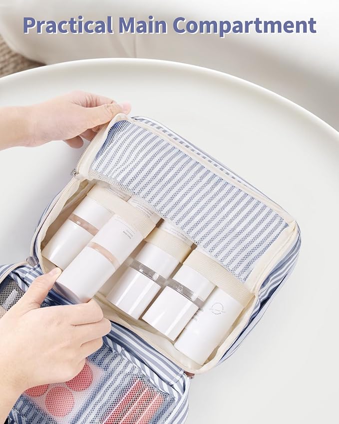 Narwey Small Hanging Travel Toiletry Bag for Women, Travel Bag for Toiletries, Makeup Bag Organizer Cosmetic Bags Make Up Bags for Girls