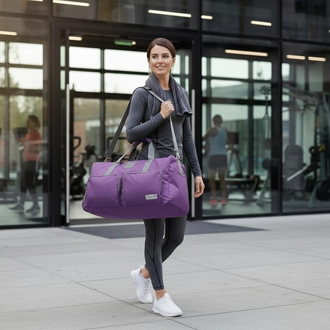 Lucky Travel Duffel Bags 65L, Gym Bag, Travel Bag & Large Duffle Bag for Men, Foldable Overnight Weekender Bags for Women & Men with Adjustable Shoulder Strap,