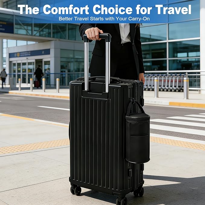 Portable Inflatable Seat Cushion, Airplane Travel Cushion Kit with Storage Pouch, Eye Mask & Earplugs, Fits Airplane Seat/Car/Office/Chairs (36 Air Cells)