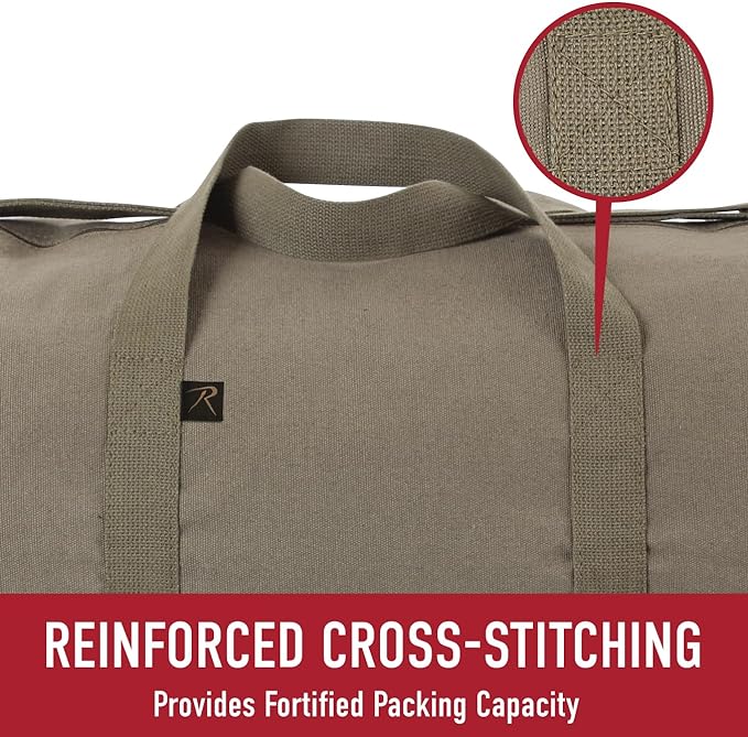 Rothco Heavy-Duty Canvas Shoulder Duffle Bag - Rugged Travel Gym Gear Equipment Bag