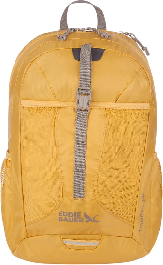 Eddie Bauer Stowaway Packable Backpack | Travel | Outdoor | Lightweight | Foldable | Durable | Ripstop Polyester | 30L - Field Gold
