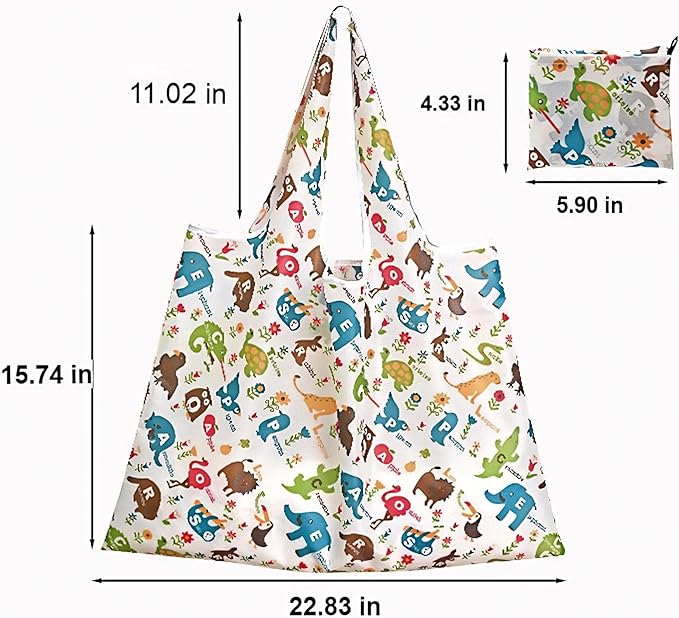 CISMARK Extra Large 50lbs Foldable Reusable Shopping Bags kitchen reusable grocery bags Washable Polyester Bags in Pocket