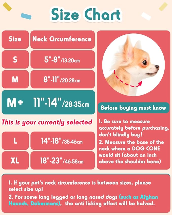 Inflatable Dog Pillow Cone Collar After Surgery, Donut Soft Neck Cone for Beagle French Bulldog Medium Plus Dogs, etc, Recovery E Collar to Stop Pink Donut