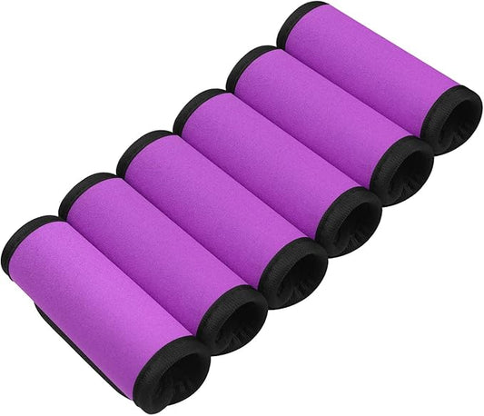6 Pack Luggage Handle Wrap, Luggage Handle Wraps for Suitcase, Purple Luggage Tags, Suitcase Tags identifiers for Travel Accessories