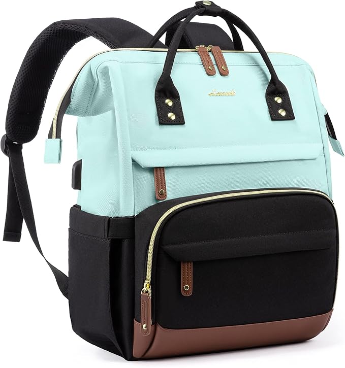 LOVEVOOK Laptop Backpack for Women, 17 Inch Work Business Backpacks Purse With Large Capacity, Waterproof Nurse Bag College Bookbag for School, Waterproof Casual Daypack for Travel