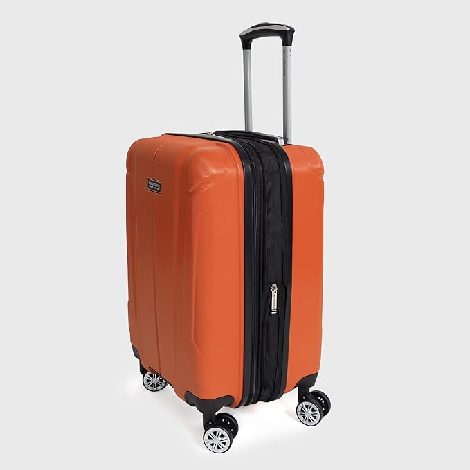 Ben Sherman Derby Spinner Travel Upright Luggage, Mandarin, 20-Inch Carry On