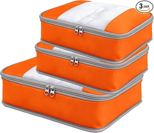 Packing Cubes for 24" Suitcase Travel Luggage Organizers - Travel Organizer Bags Luggage Clothes Accessories Storage Carry on Suitcase Packing Pouches Bag For Men Women Kids 1/2X1PACK+1/4X2PACK
