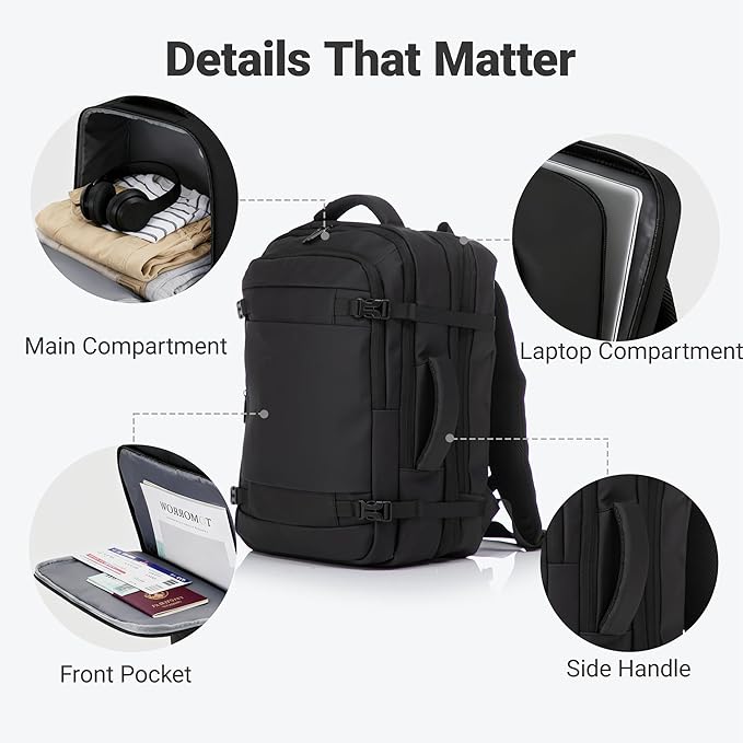 3 piece Luggage Set Expandable Suitcase 22x14x9 Airline Approved Carry on, Front Opening ABS Hard Case Suitcases with Spinner Wheels, TSA Lock