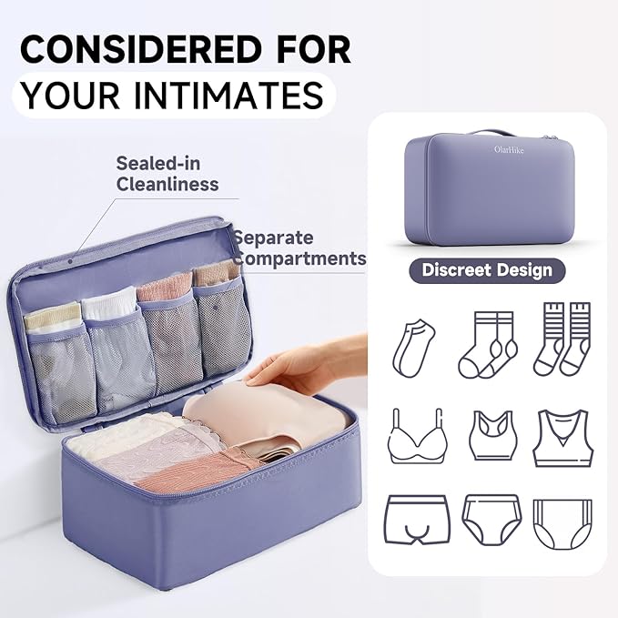 11 Set Packing Cubes for Travel,Gifts for Women Mom Kids, TSA Approved Bags for Makeup, Cosmetic, Toiletry, Suitcase Organizers for Checked Luggage, Cruise Essentials,Airplane Accessories, Purple-Gray