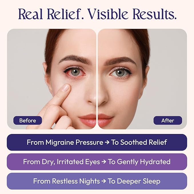 Fomin Self Heating Eye Mask - 20 Pack - Lavender Heated Eye Mask Warm Compress for Eyes, Disposable Self Heating Steam Mask for Home, Sleep, Spa, Travel Essentials & Relaxation Gifts for Women