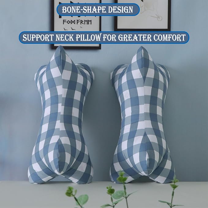 Neck & Cervical Pillows Dog Bone Shaped Travel Neck Pillows With Washable Removable Cover For Car Bus Truck Driving Comfort Head Rest Support Bone Pillows For Neck Chiropractic Pillow ( Size : E )