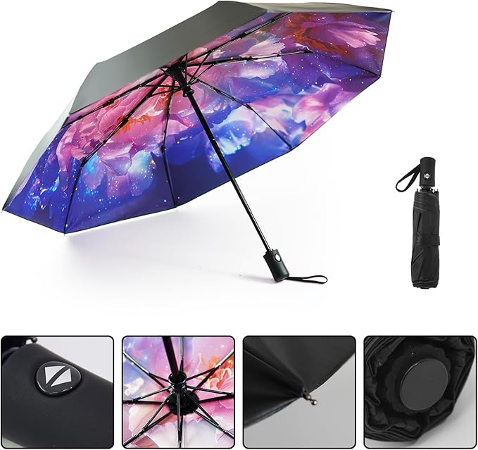 SY COMPACT Travel Umbrella Windproof Automatic Umbrellas Small Compact UV Sun Protection Factory Outlet Umbrella