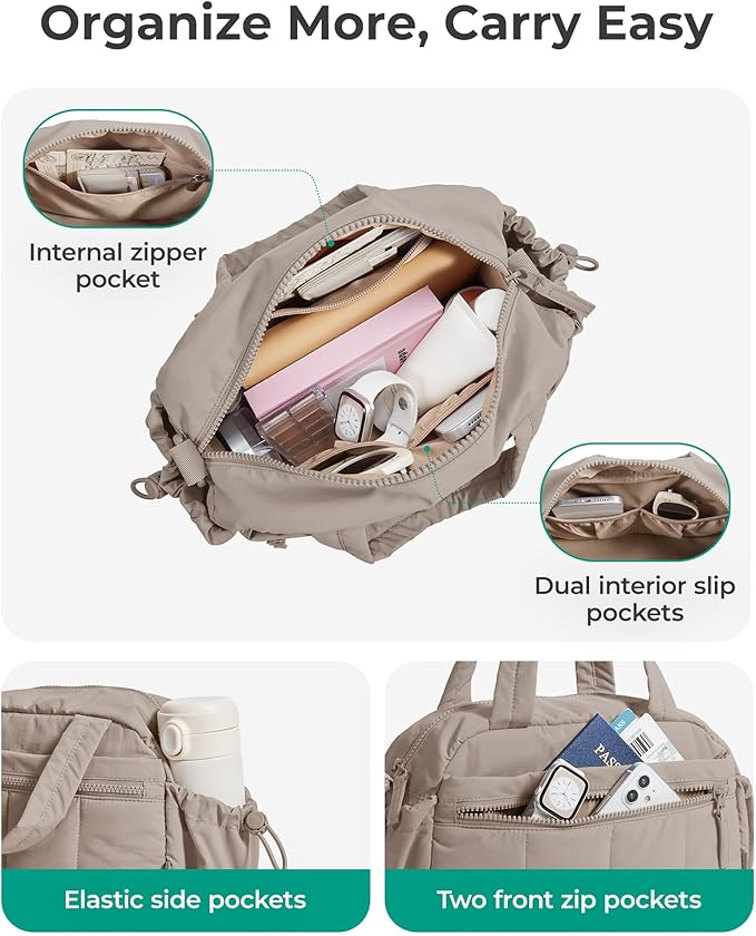 BAGSMART Gym Bag for Women, Duffle Bag for Travel with Wet Pocket, Lightweight Carry on Weekender Duffel, Water Resistant