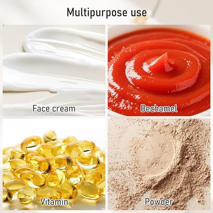 Travel Containers for Cosmetics Toiletries 0.88 Oz 4 Pack Small Silicone Refillable Mini Jars with Lid Handcream Eyes Cream Hair Gel Wax Pills Moisturizer Earrings Container Rose