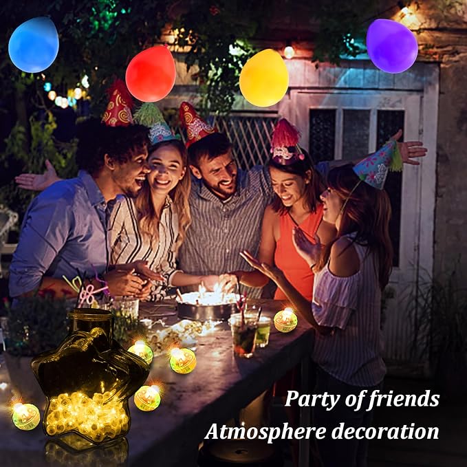 AIKEI 100pcs Mini Led Lights,Waterproof Long Standby Time Mini LED Balloon Lights for Paper Lantern Halloween Christmas Birthday Party Wedding Decoration for Indoor Outdoor Warm White