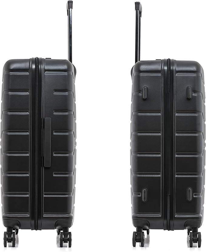 InUSA TREND Luggage with Spinner Wheels | Durable Lightweight Hardside Suitcase, Travel bag with Handle and Trolley, 28-Inch Large Checked luggage | Black