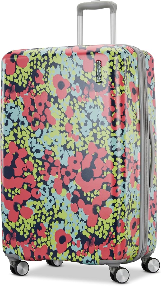 American Tourister Moonlight II Hardside Expandable Luggage with Spinner Wheels, Poppy Pattern, 2-Piece Set (20/28)