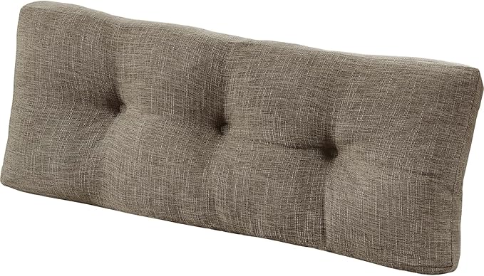 downluxe Indoor Bench Cushion for Indoor Furniture, Non-Slip Tufted Overstuffed Textured Foam Bench Seat Cushion, 48" X 16" X 4", Khaki, 1 Pack
