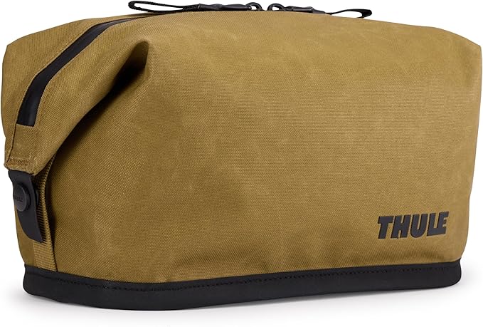 Thule Aion Toiletry Bag - Water-resistant bag for toiletries, makeup & shaving essentials - Removable liquids bag included - Easy to clean - Snap loop for easy hang - Waxed, PFC-free fabric