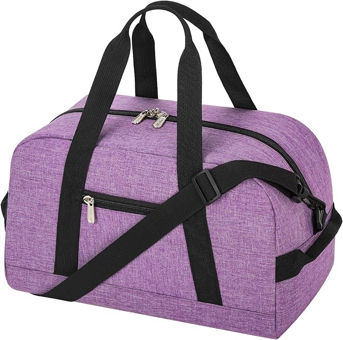 Small Gym Bag 14 inch lightweight Carry On Mini Duffel Bag for Travel Sport - Lavender Purple