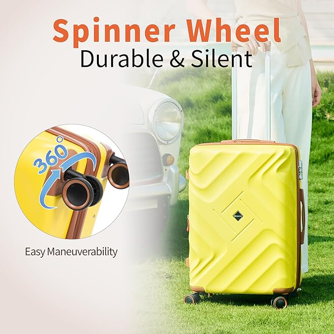 10 piece Luggage Set Expandable Suitcase 22x14x9 Airline Approved Carry on, ABS Hard Case Suitcases with Spinner Wheels,TSA Lock