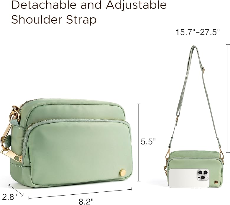 Joryin Anti Theft Crossbody Bag for Women, Slash-resistant RFID Blocking Travel Purses, Small Shoulder Bag Handbag, Nylon