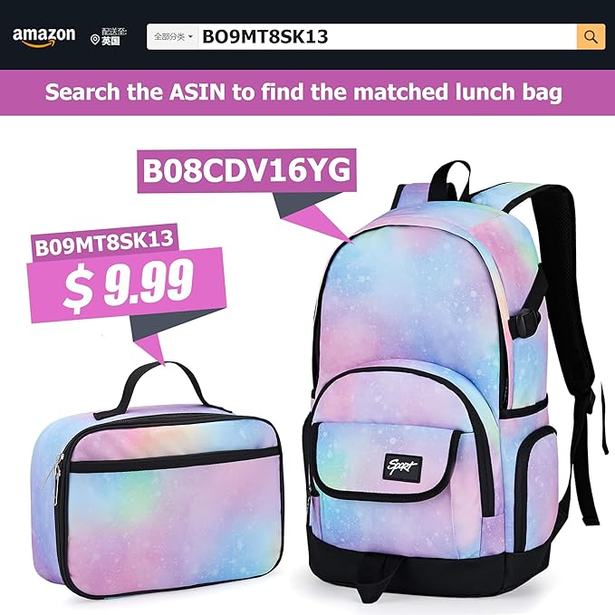 rickyh style School Backpack Travel Bag for Men & Women Lightweight College Back Pack with Laptop Compartmen