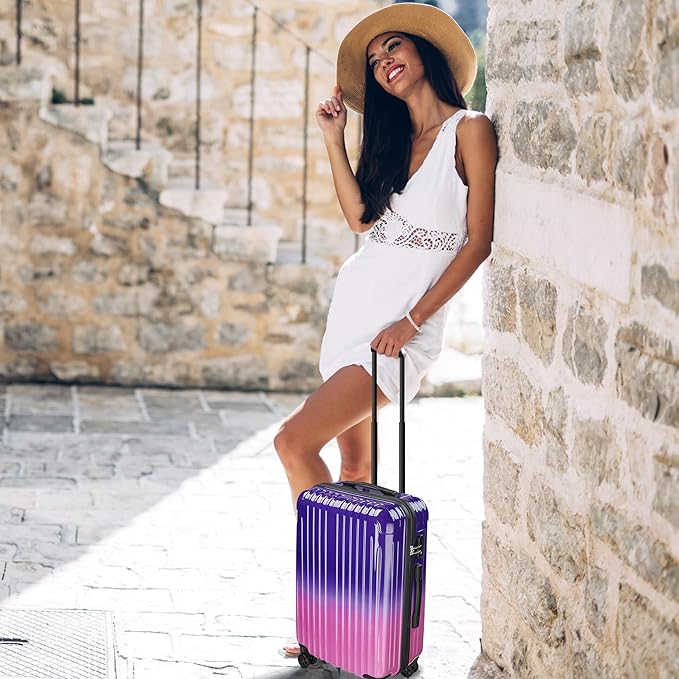 Carry on 20inch Luggage with Spinner Wheels, Lightweight PC+ABS Hard Shell Suitcases, Expandbale Storage & TSA Aprovel Lock