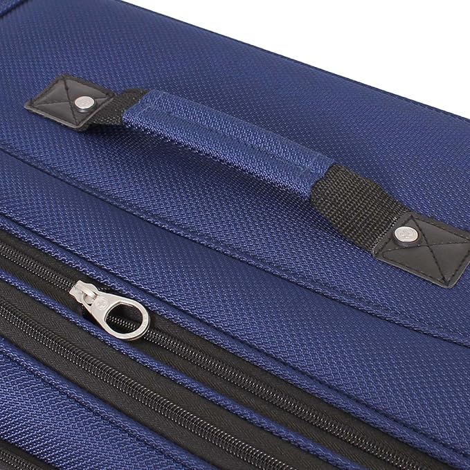 SWISSGEAR Sion Softside Expandable Spinner Luggage Durable Lightweight Travel Suitcase, Blue, Carry-On 21-Inch
