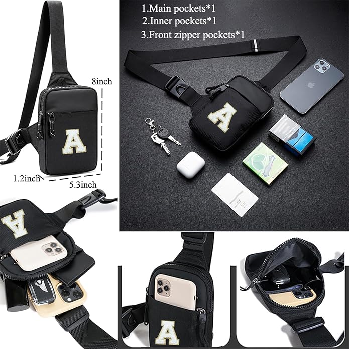 Mini Sling Bag for Men Crossbody,Small Chest Bag Casual Trendy Waterproof Lightweight Phone Crossover Daypack