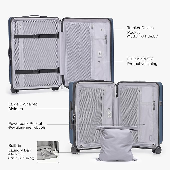 Traveler's Choice Markham Hardside Expandable Luggage with Hinomoto Spinner Wheels, 30-Inch Large, Navy