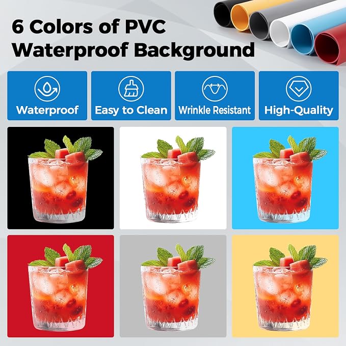 Photo Light Box, 12/16/20/24/32 Inch Photography Light Box with CRI>95 120 Light Beads. Dimmable Shooting Tent Kit with White and Warm Light. 6 Color Backdrops Photo Booth for Studio Products Display