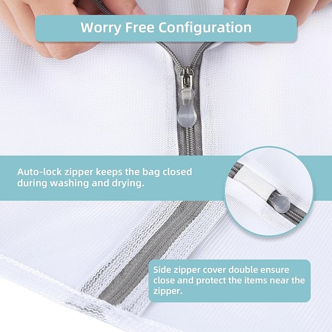 GOGOODA Mesh Laundry Bags for Delicates Durable Protective Wash Bags for Clothes, Multi-Size Washing Bag Set, 4PCS （2L,2XL）