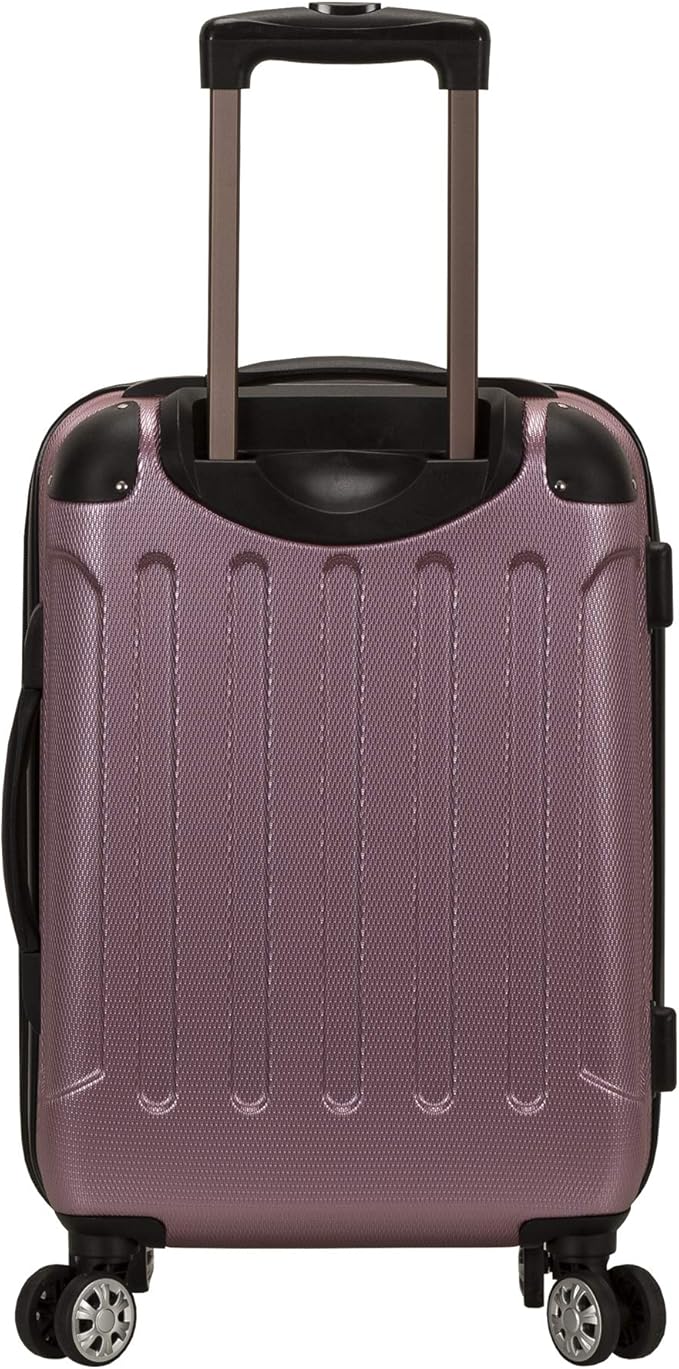 Rockland London Hardside Spinner Wheel Luggage, Pink, 3-Piece Set (20/24/28)