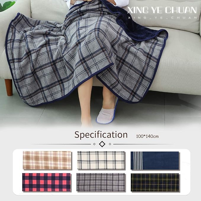 XING YE CHUAN Fleece Wearable Blanket, Comfy Poncho Throw with Buttons, Plush Sleeveless Blankets, for Women Cape Wrap Cover…