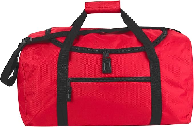 20 Inch, 40 Liter Duffel Bag for Men, Women Travel Weekender Overnight Carry-on Shoulder Duffel Tote Bag (Red)