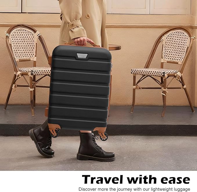 Coolife Luggage 3 Piece Set Suitcase Spinner Hardshell Lightweight TSA Lock