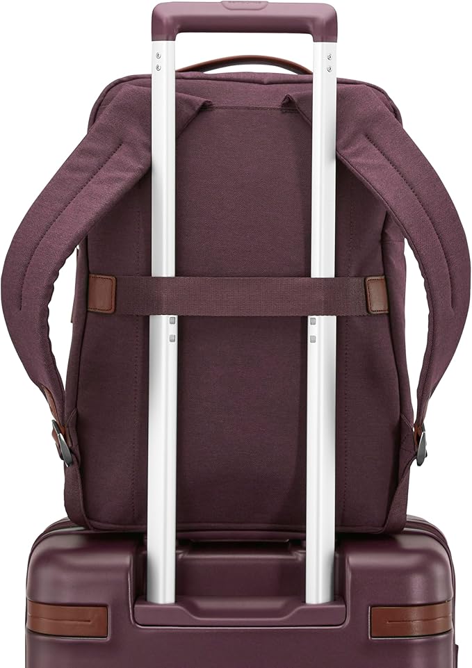 Samsonite Virtuosa Carry-On Travel Backpack with Padded Laptop Sleeve, Merlot