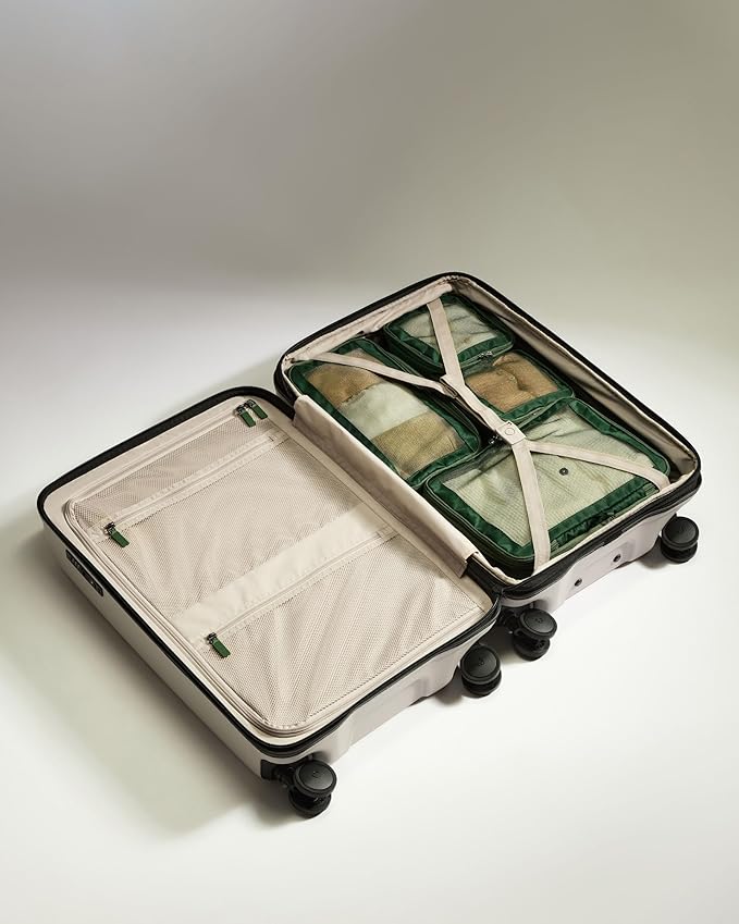ANTLER - Compression Packing Cubes for Travel, Luggage Organiser for Suitcases or Bags, Travel Accessories, Set of 4, Antler Green
