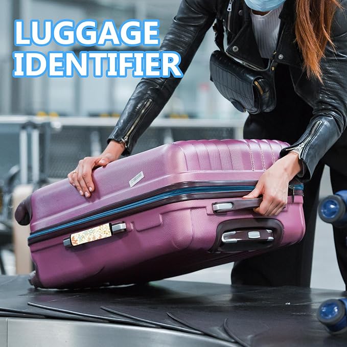 Luggage Handle Wrap 3Pcs Suitcase Identifier - Bogg Bag Strap Wrap Cover, Easy Identification Bright Neoprene Marker Sleeve Grips Comfort Travel Accessories for Airport (Y05)