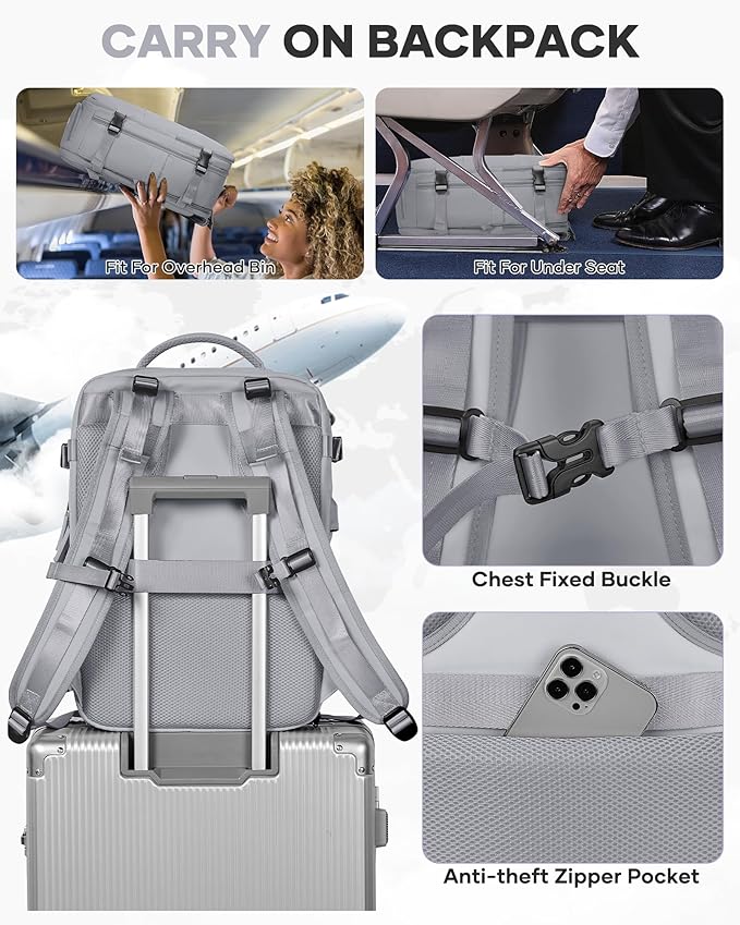 coofay Vacuum Backpack Travel with Pump Vacpack Travel Backpack with Vacuum System Mochila de Viaje Compresion al Vacio Easyvacpack Airbag Backpacks for Traveling Carry on Luggage