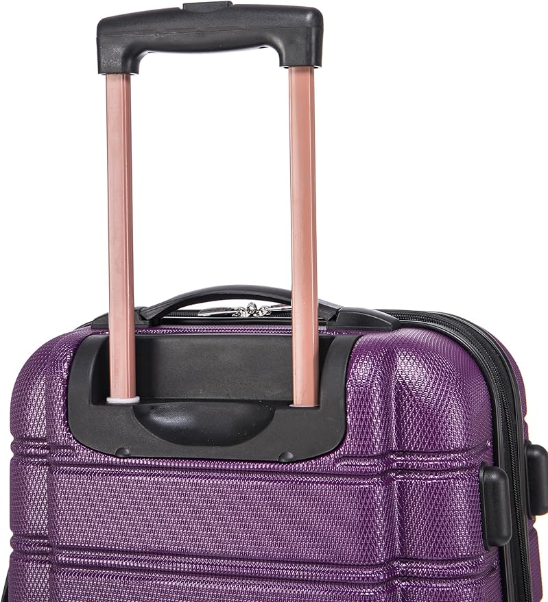 Rockland Melbourne Hardside Expandable Spinner Wheel Luggage Set, Purple, Carry-On 20-Inch and Tote 14-Inch
