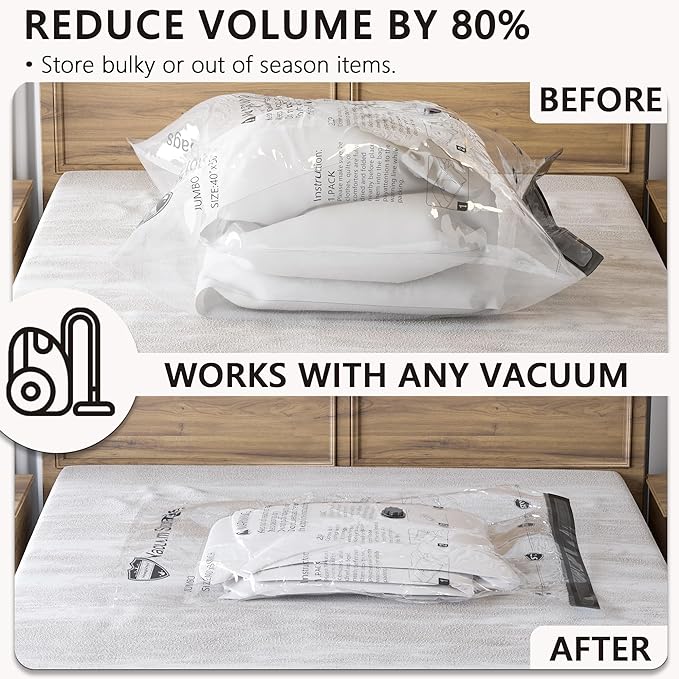 Vacuum Storage Bags with Electric Pump, Compression Packing Bags for Travel Luggage, Space Saver for Clothing Clothes Bedding Blankets Pillows, 20 Combo