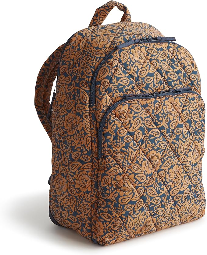 Vera Bradley Women's Featherweight Westover Hybrid Backpack, Lotus Montage Roasted Pecan, One Size