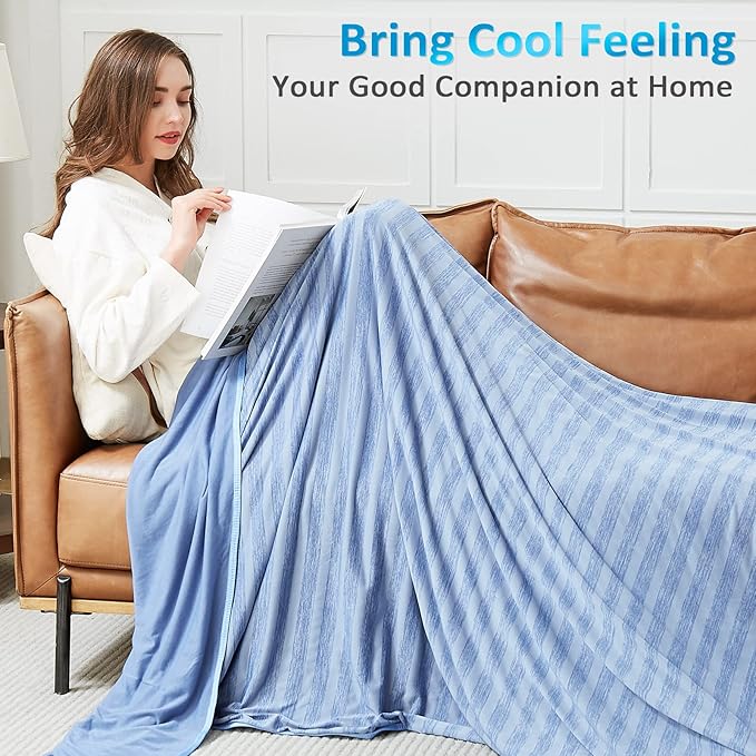Guohaoi Cooling Blankets for Hot Sleepers,Arc-Chill Q-Max >0.5 Cool Fiber,100% Oeko-Tex Certified,Twin Full Size Lightweight Summer Cool Blanket for Travel/Outdoor Ultra Cold Breathable,60''x90''